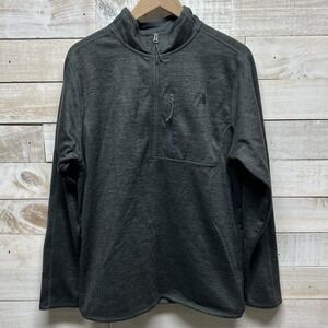 The North Face Sweater Mens Large Gray‎ Fleece Half Zip Pullover Hiking Outdoor